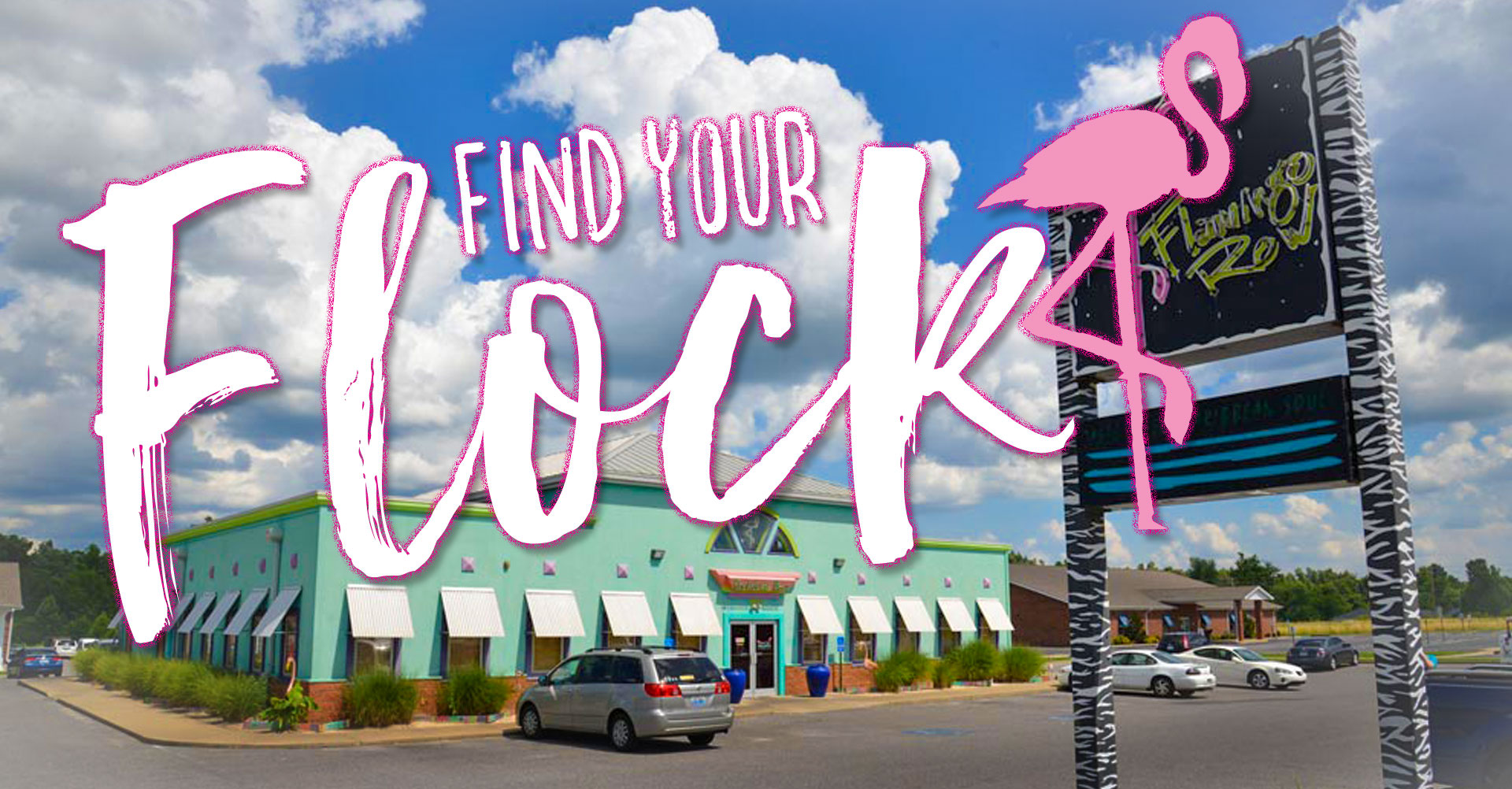find your flock at flamingo row, paducah's best family friendly restaurant
